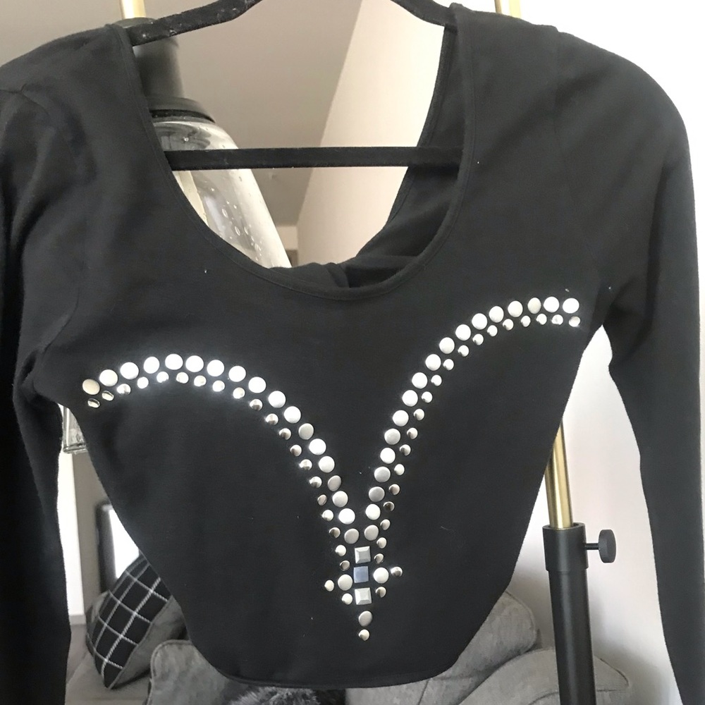 Nastygal Long Sleeve Crop Top